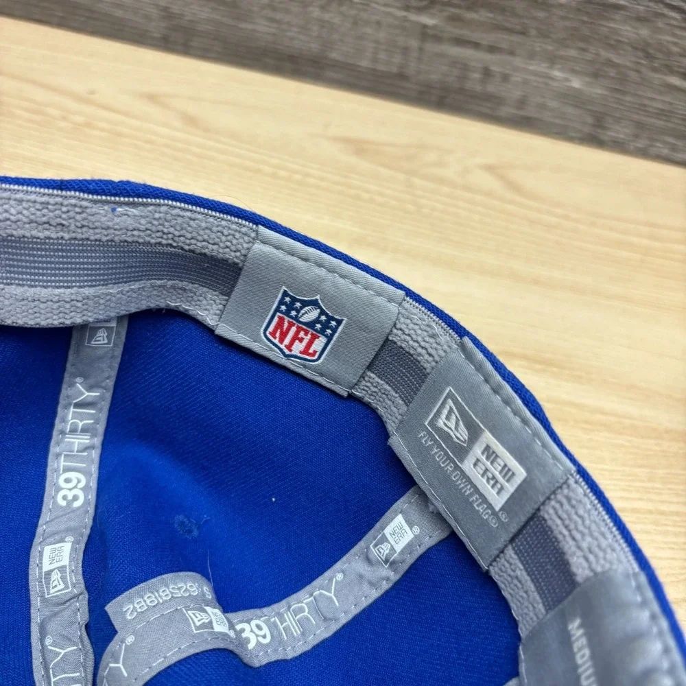 New‎ York Giants Hat Cap Flex Fit Blue Red NFL Football M/L New Era NY